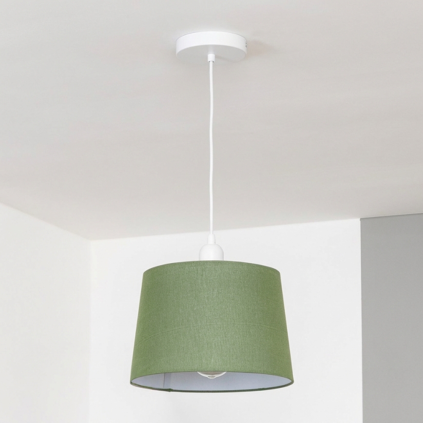 Brilagi - Lámpara colgante LED CERIA con cable 1xE27/40W/230V Ø 30 cm, verde