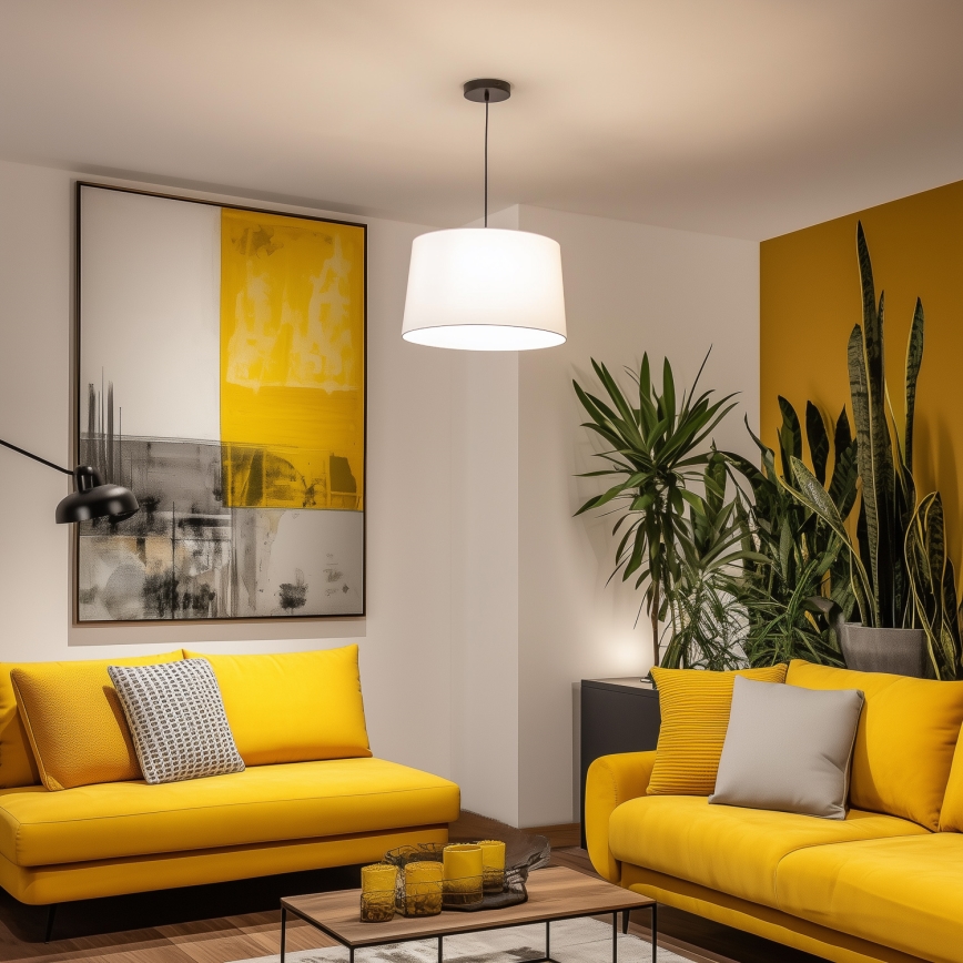 Brilagi - Lámpara colgante LED CERIA con cable, 1xE27/40W/230V, Ø 45 cm, blanco