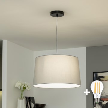 Brilagi - Lámpara colgante LED CERIA con cable 1xE27/40W/230V Ø 45 cm gris