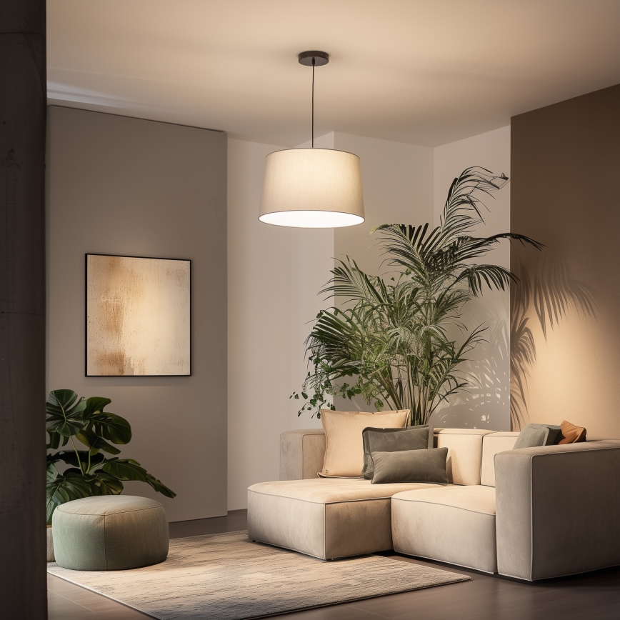 Brilagi - Lámpara colgante LED CERIA con cable 1xE27/40W/230V Ø 45 cm gris