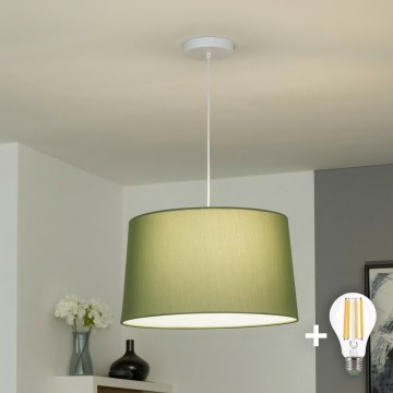 Brilagi - Lámpara colgante LED CERIA con cable 1xE27/40W/230V Ø 45 cm verde