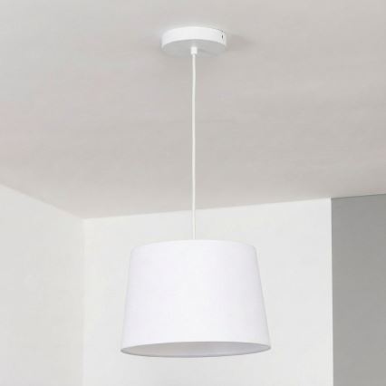 Brilagi - Lámpara colgante LED CERIA de cable 1xE27/40W/230V diámetro 30 cm blanca