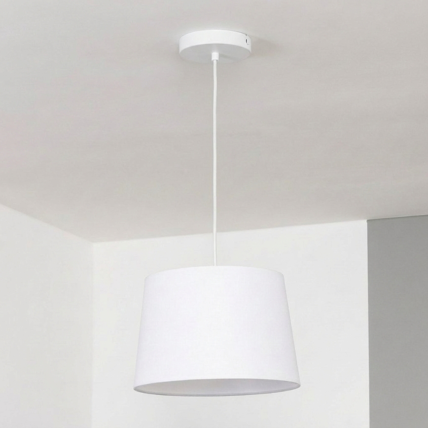 Brilagi - Lámpara colgante LED CERIA de cable 1xE27/40W/230V diámetro 30 cm blanca