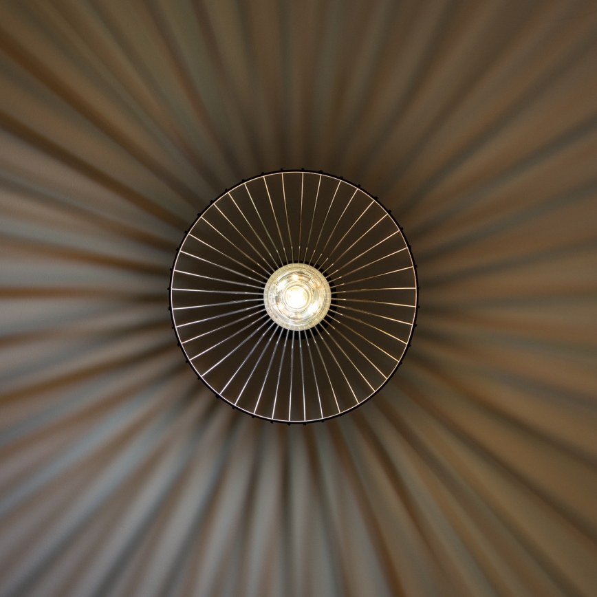 Brilagi - Lámpara colgante LED CERIA WIRE con cable 1x E27/40W/230V Ø 30 cm negra