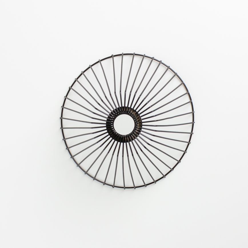 Brilagi - Lámpara colgante LED CERIA WIRE con cable 1x E27/40W/230V Ø 30 cm negra