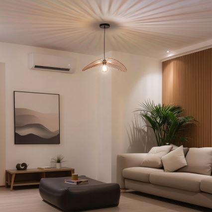 Brilagi - Lámpara colgante LED CERIA WIRE con cable, 1xE27/40W/230V, 40x56 cm, bronce