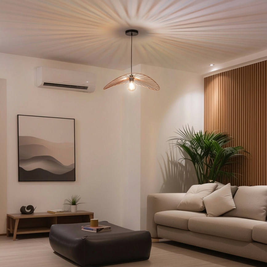 Brilagi - Lámpara colgante LED CERIA WIRE con cable, 1xE27/40W/230V, 40x56 cm, bronce