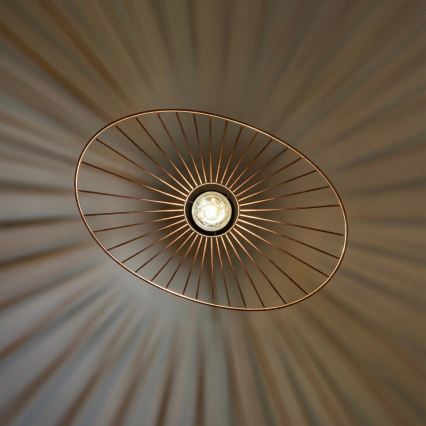 Brilagi - Lámpara colgante LED CERIA WIRE con cable, 1xE27/40W/230V, 40x56 cm, bronce