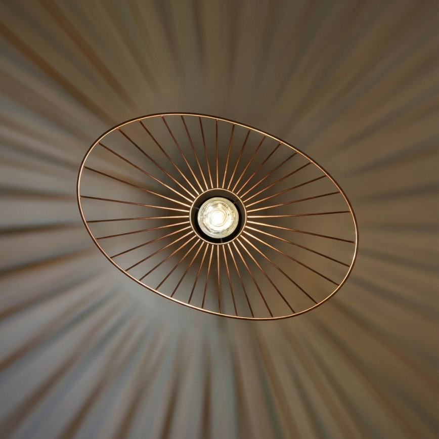 Brilagi - Lámpara colgante LED CERIA WIRE con cable, 1xE27/40W/230V, 40x56 cm, bronce