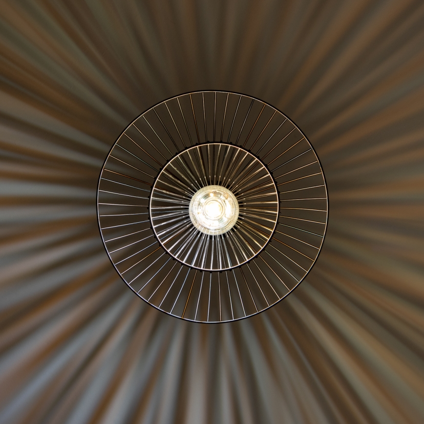 Brilagi - Lámpara colgante LED CERIA WIRE con cable 1xE27/40W/230V, diámetro 38 cm, negro