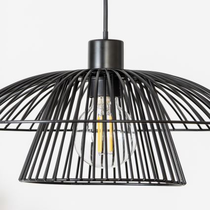 Brilagi - Lámpara colgante LED CERIA WIRE con cable 1xE27/40W/230V, diámetro 38 cm, negro