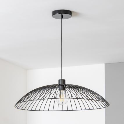 Brilagi - Lámpara colgante LED CERIA WIRE con cable 1xE27/40W/230V, diámetro 60 cm, negra