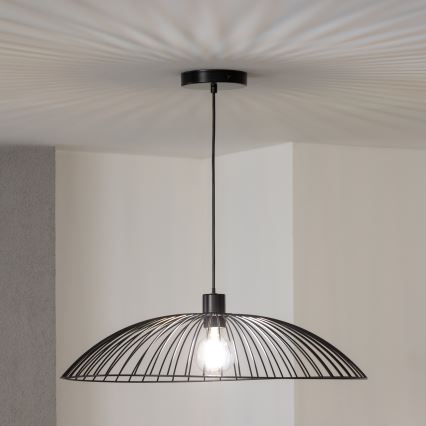 Brilagi - Lámpara colgante LED CERIA WIRE con cable 1xE27/40W/230V, diámetro 60 cm, negra