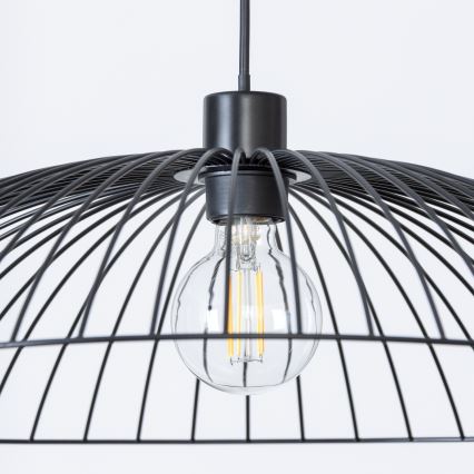Brilagi - Lámpara colgante LED CERIA WIRE con cable 1xE27/40W/230V, diámetro 60 cm, negra
