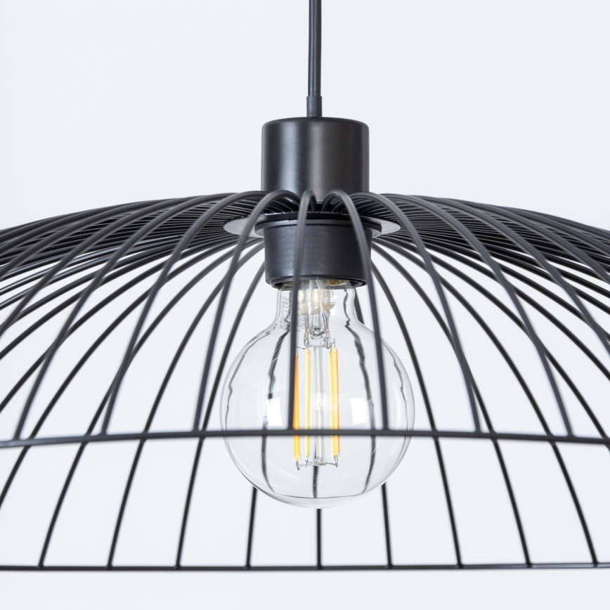 Brilagi - Lámpara colgante LED CERIA WIRE con cable 1xE27/40W/230V, diámetro 60 cm, negra