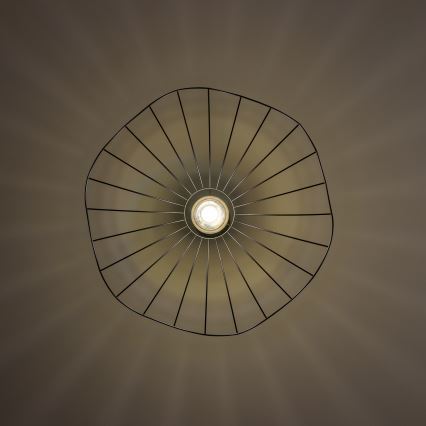 Brilagi - Lámpara colgante LED CERIA WIRE con cable 1xE27/40W/230V Ø 60 cm negra