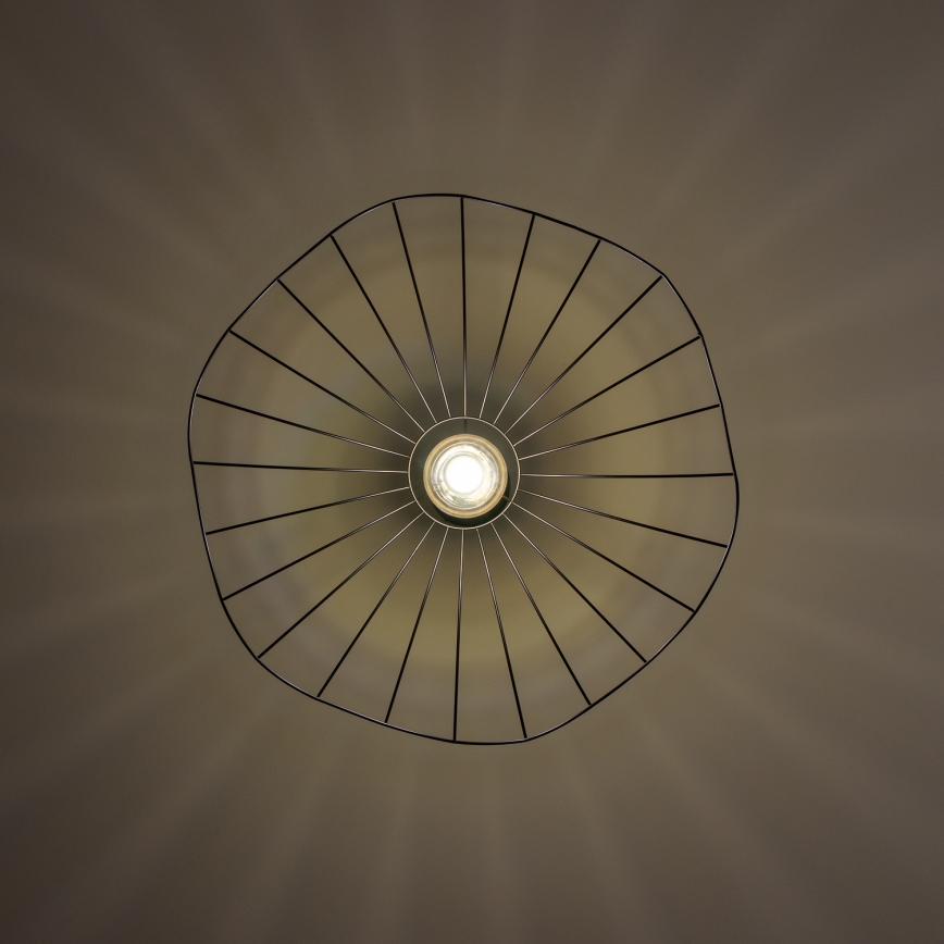 Brilagi - Lámpara colgante LED CERIA WIRE con cable 1xE27/40W/230V Ø 60 cm negra