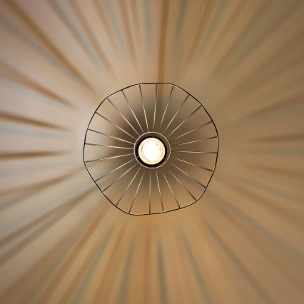 Brilagi - Lámpara colgante LED CERIA WIRE suspendida en cable 1xE27/40W/230V diámetro 40 cm negra