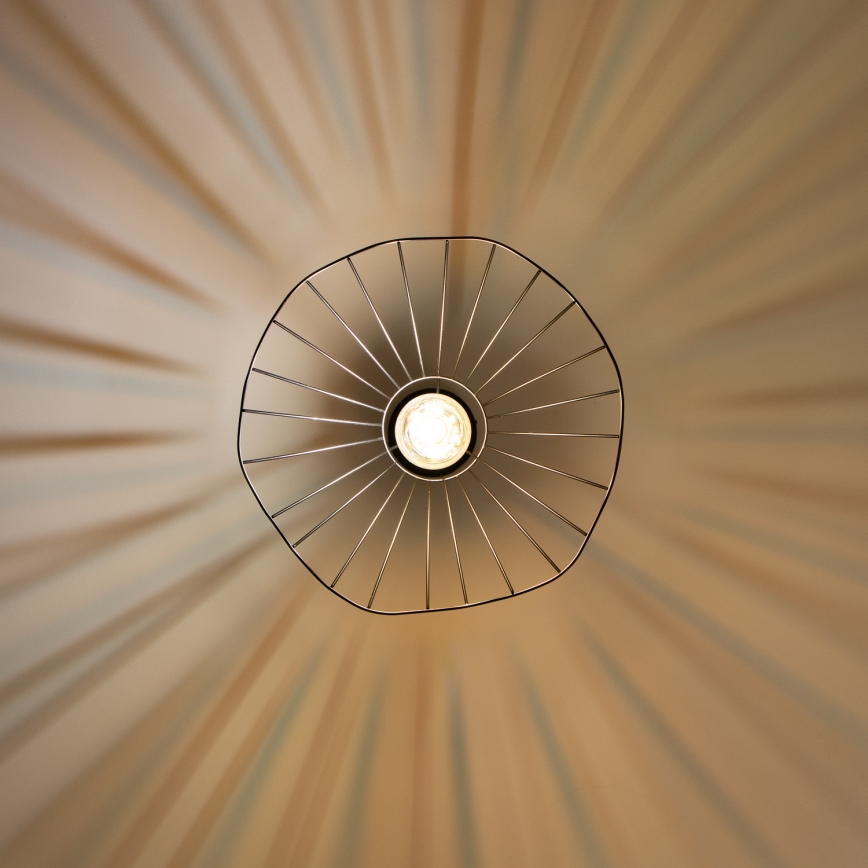 Brilagi - Lámpara colgante LED CERIA WIRE suspendida en cable 1xE27/40W/230V diámetro 40 cm negra