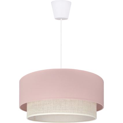 Brilagi - Lámpara colgante LED con cable BOHO BOBO 1xE27/10W/230V Ø 40 cm rosa/crema