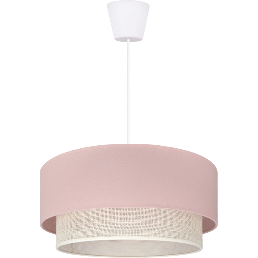 Brilagi - Lámpara colgante LED con cable BOHO BOBO 1xE27/10W/230V Ø 40 cm rosa/crema