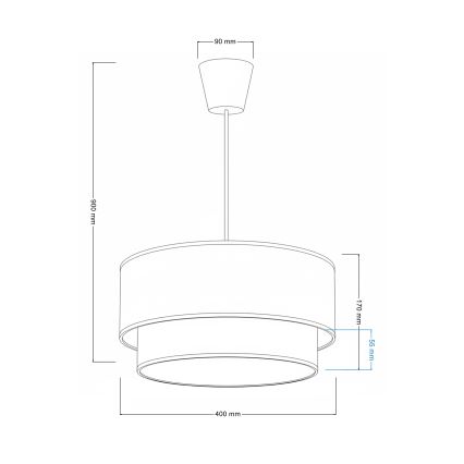 Brilagi - Lámpara colgante LED con cable BOHO BOBO 1xE27/10W/230V Ø 40 cm rosa/crema