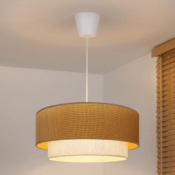 Brilagi - Lámpara colgante LED con cable BOHO ECO 1xE27/10W/230V Ø 40 cm beige/crema