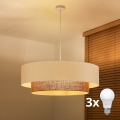 Brilagi - Lámpara colgante LED con cable BOHO STYLE 3xE27/15W/230V Ø 80 cm