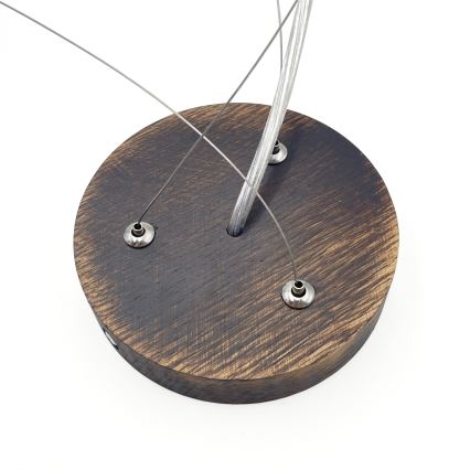 Brilagi - Lámpara colgante LED con cable CARVALHO SMOKEY, 3xE27/60W/230V, roble, diámetro 47,5 cm