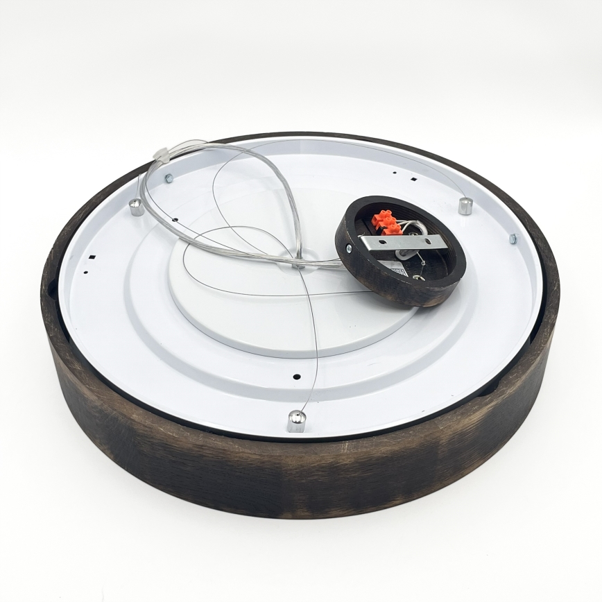 Brilagi - Lámpara colgante LED con cable CARVALHO SMOKEY, 3xE27/60W/230V, roble, diámetro 47,5 cm