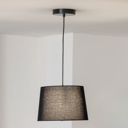 Brilagi - Lámpara colgante LED con cable CERIA 1x E27/40W/230V, diámetro 30 cm, negra