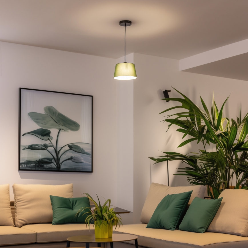 Brilagi - Lámpara colgante LED con cable CERIA 1xE27/40W/230V diámetro 25 cm verde