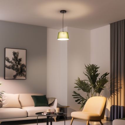 Brilagi - Lámpara colgante LED con cable CERIA 1xE27/40W/230V diámetro 25 cm verde