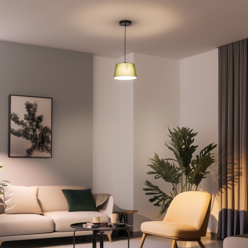 Brilagi - Lámpara colgante LED con cable CERIA 1xE27/40W/230V diámetro 25 cm verde