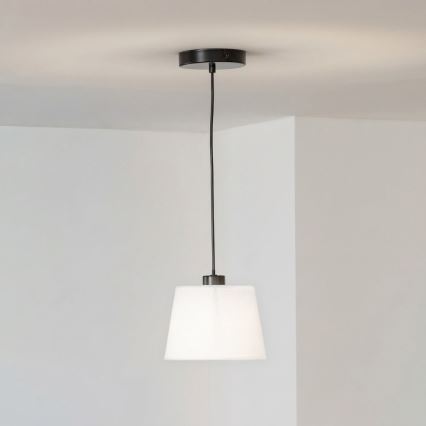 Brilagi - Lámpara colgante LED con cable CERIA 1xE27/40W/230V Ø 20,5 cm blanca