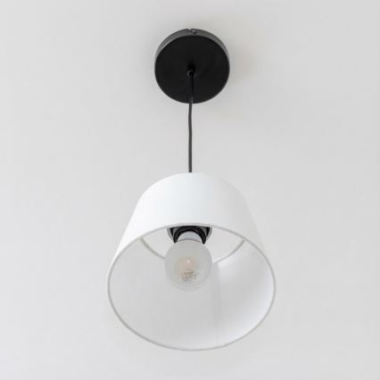 Brilagi - Lámpara colgante LED con cable CERIA 1xE27/40W/230V Ø 20,5 cm blanca