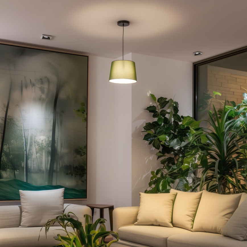 Brilagi - Lámpara colgante LED con cable CERIA 1xE27/40W/230V Ø 30 cm, verde