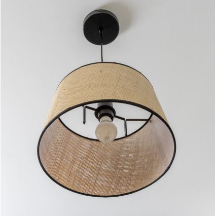 Brilagi - Lámpara colgante LED con cable CERIA 1xE27/40W/230V Ø 35 cm beige