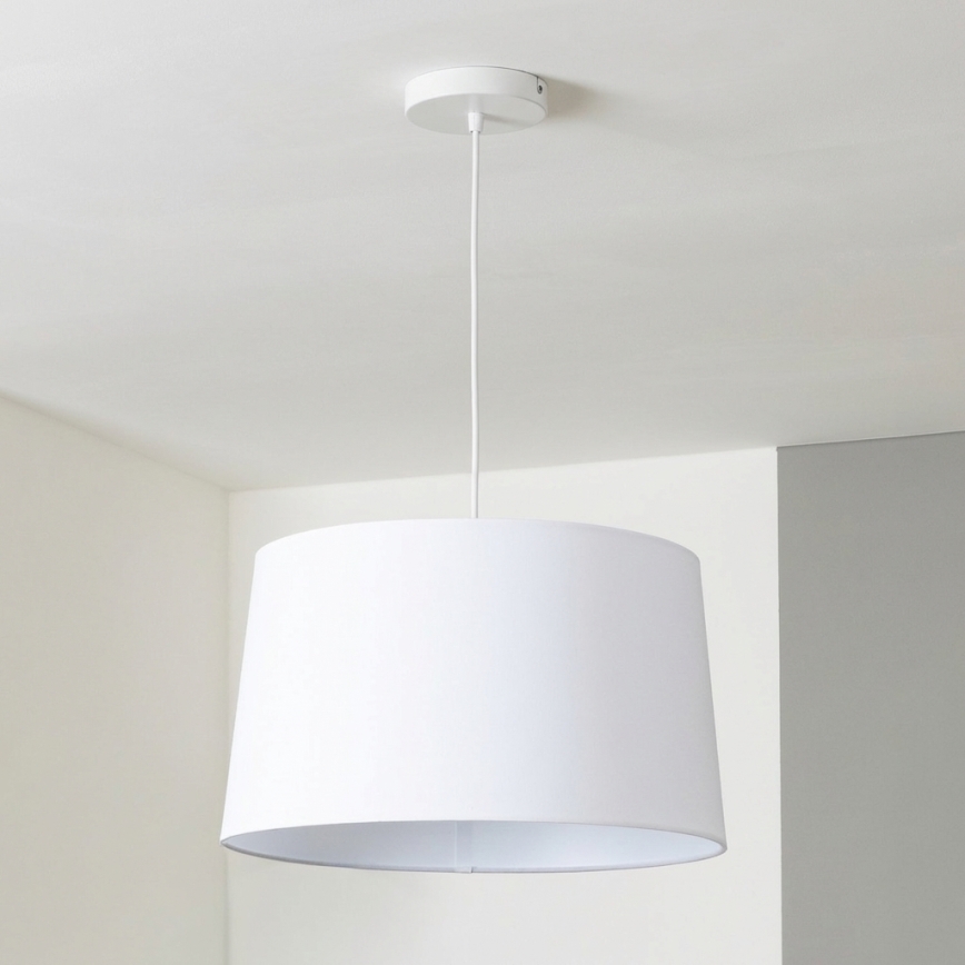 Brilagi - Lámpara colgante LED con cable CERIA 1xE27/40W/230V Ø 45 cm blanca