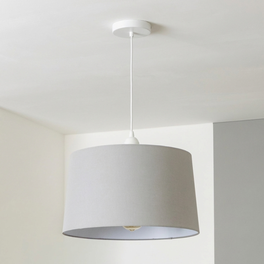 Brilagi - Lámpara colgante LED con cable CERIA 1xE27/40W/230V Ø 45 cm gris