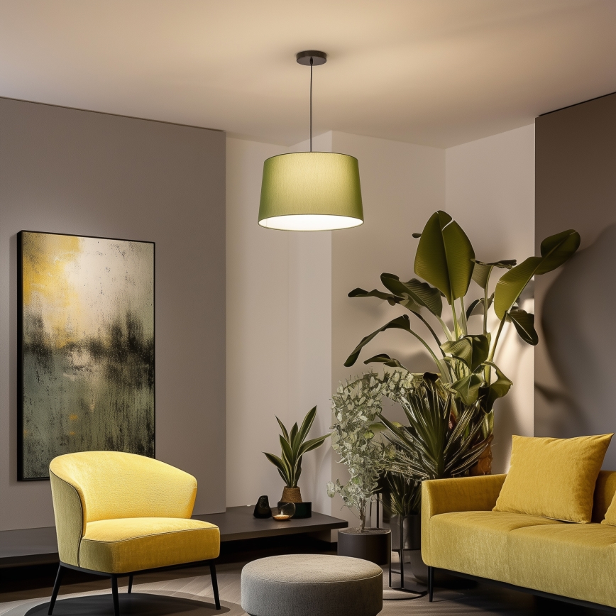 Brilagi - Lámpara colgante LED con cable CERIA 1xE27/40W/230V Ø 45 cm verde