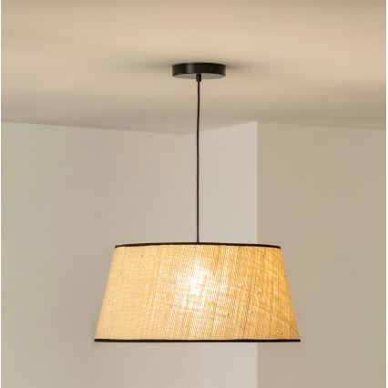 Brilagi - Lámpara colgante LED con cable CERIA 1xE27/40W/230V Ø 50 cm beige