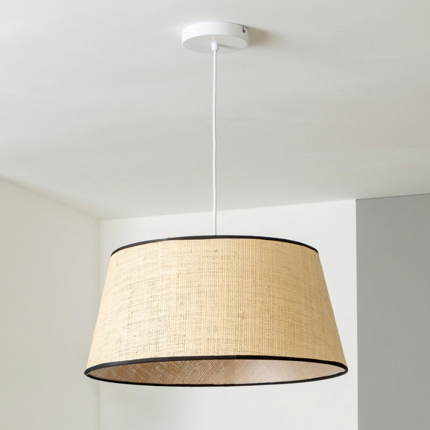 Brilagi - Lámpara colgante LED con cable CERIA 1xE27/40W/230V Ø 50 cm beige