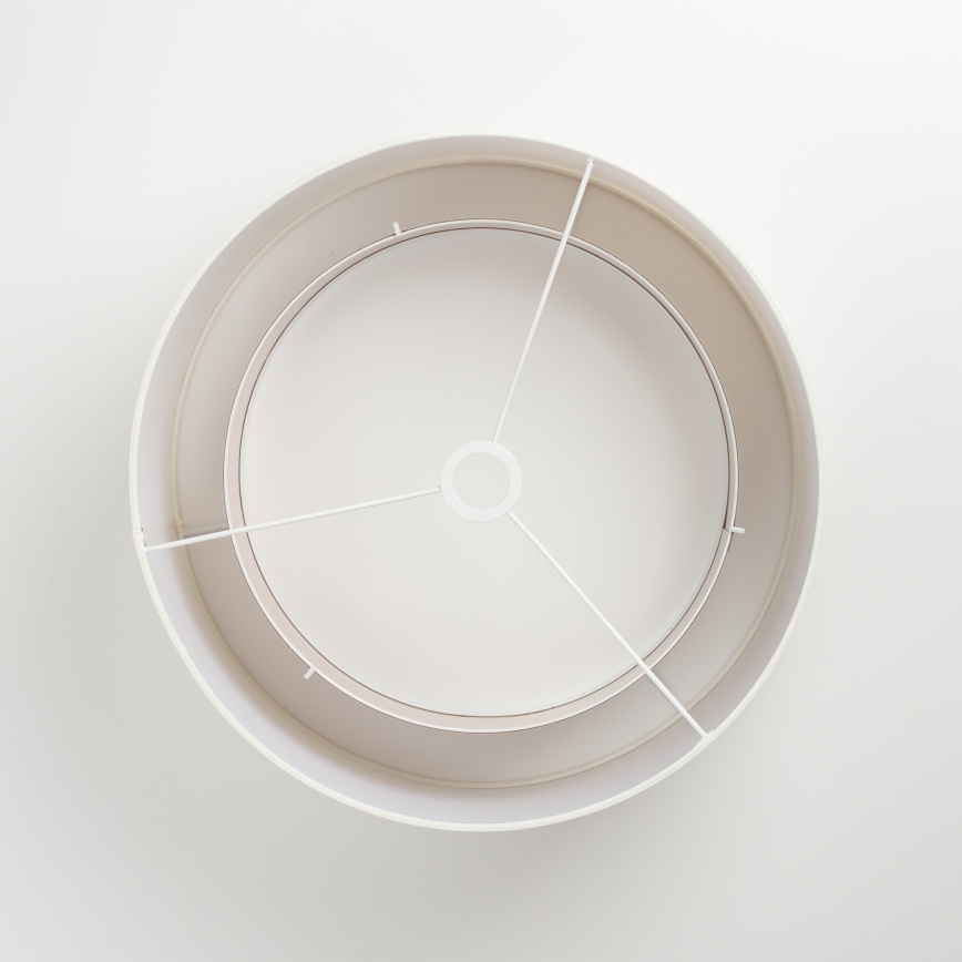 Brilagi - Lámpara colgante LED con cable CERIA 1xE27/40W/230V Ø 50 cm blanca/beige