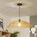 Brilagi - Lámpara colgante LED con cable CERIA BOHO 1xE27/40W/230V, diámetro 70 cm, marrón