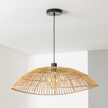Brilagi - Lámpara colgante LED con cable CERIA BOHO 1xE27/40W/230V, diámetro 70 cm, marrón
