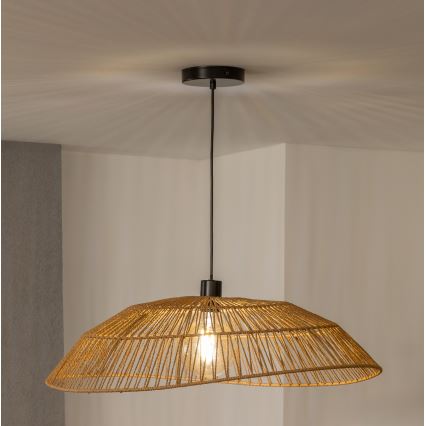 Brilagi - Lámpara colgante LED con cable CERIA BOHO 1xE27/40W/230V, diámetro 70 cm, marrón