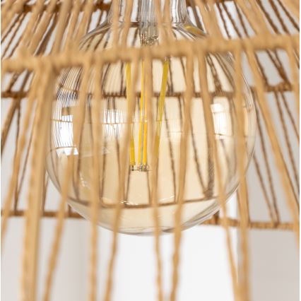 Brilagi - Lámpara colgante LED con cable CERIA BOHO 1xE27/40W/230V, diámetro 70 cm, marrón