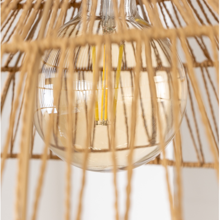 Brilagi - Lámpara colgante LED con cable CERIA BOHO 1xE27/40W/230V, diámetro 70 cm, marrón