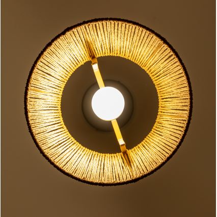 Brilagi - Lámpara colgante LED con cable CERIA BOHO 1xE27/40W/230V Ø 28 cm marrón